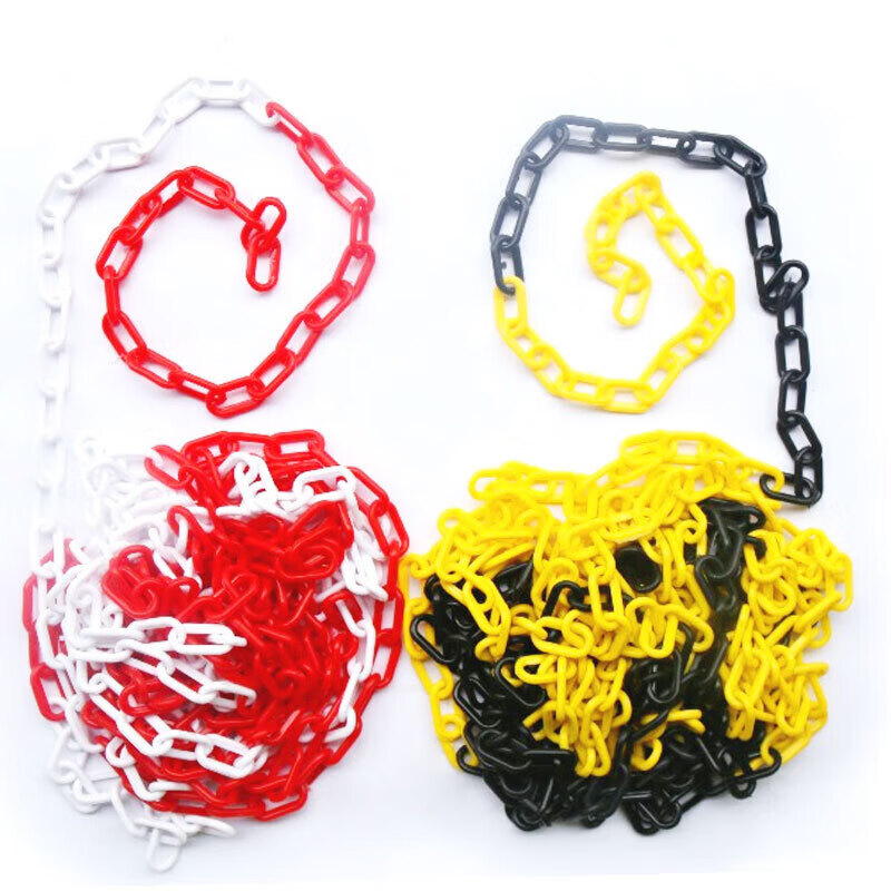 Masif plastic road cone chain warning and protection hotel isolation ice cream cone warning chain red and white 5 meters with 2 hooks/package