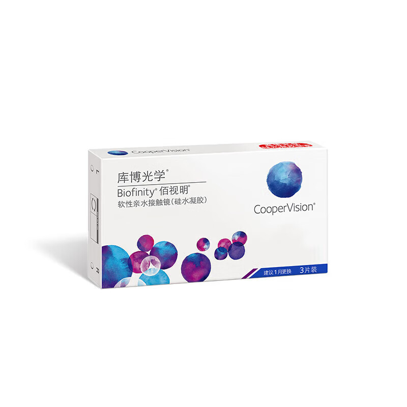 Cooper Optics Biofinity imported transparent contact lenses silicone hydrogel monthly disposable 3 pieces 650 degrees