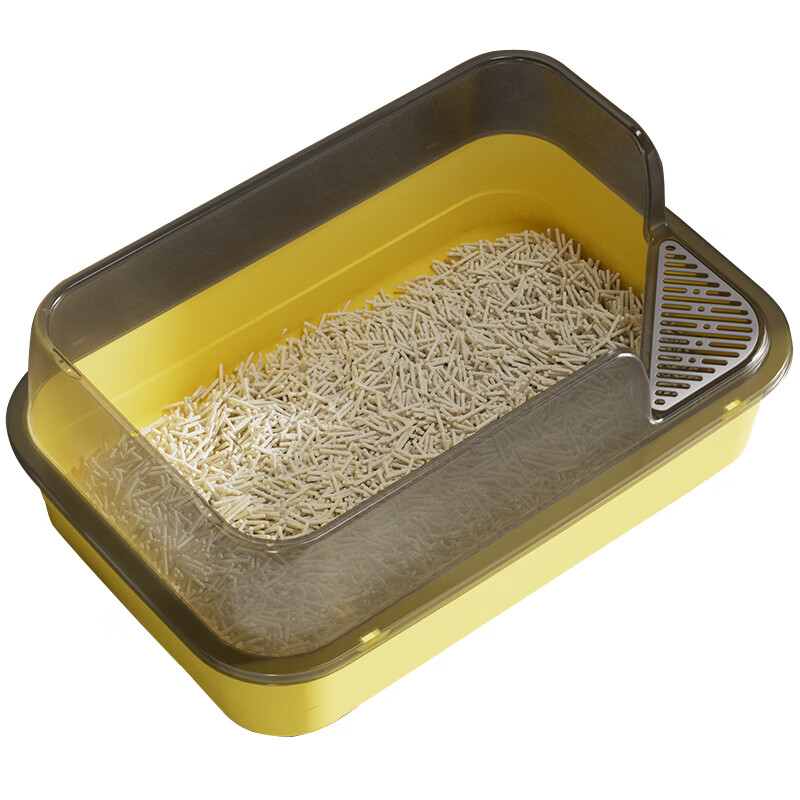 HELLOJOY cat litter box extra large 60cm semi-enclosed cat toilet anti-splash cat litter box cat poop box with cat litter scoop