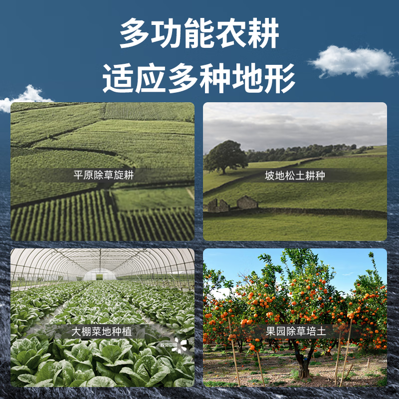 Shigu micro-tiller is powered by gasoline rotary tiller, small land trencher, scarifier, plowing and weeding multi-function, four-stroke, full set of accessories