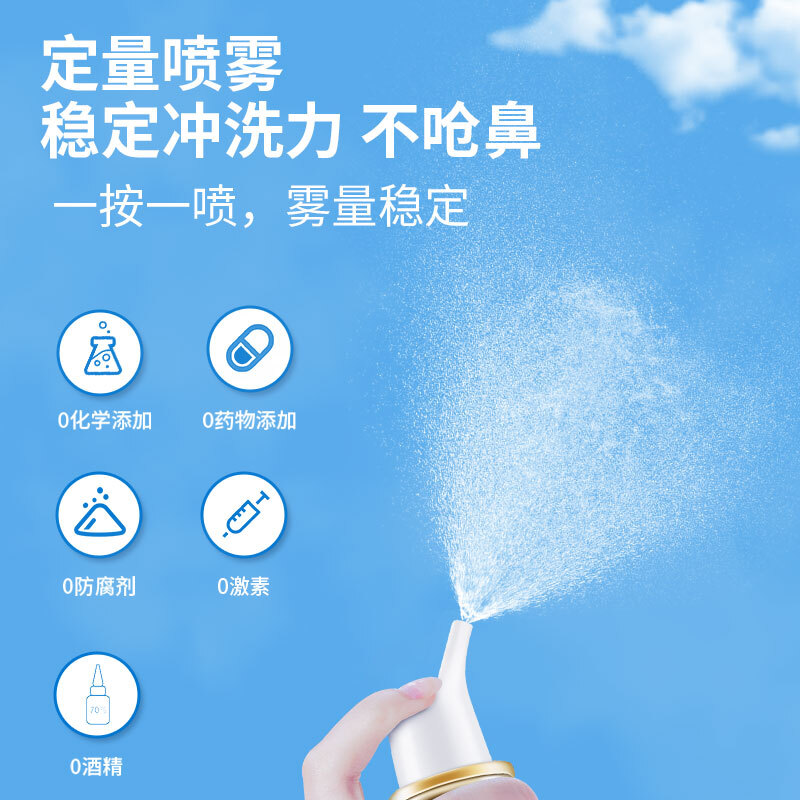 Benonin hypertonic sea salt water nasal spray allergic rhinitis spray nasal wash saline nasal cavity cleaning device 80ml