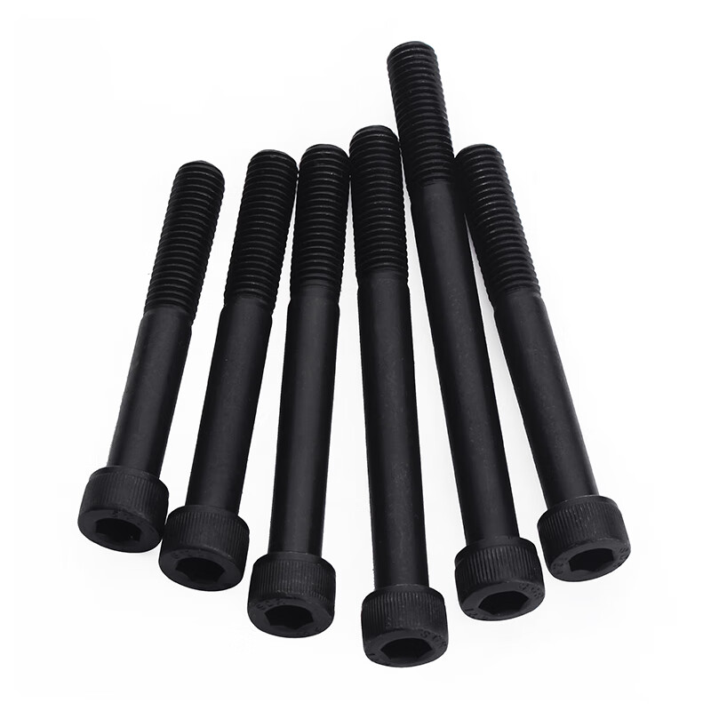 JINGGONG half-thread 12.9 grade extended hexagon socket screws high-strength bolts m5m6m8m10m12m16m20m24-36 M12*80 (10 pcs)