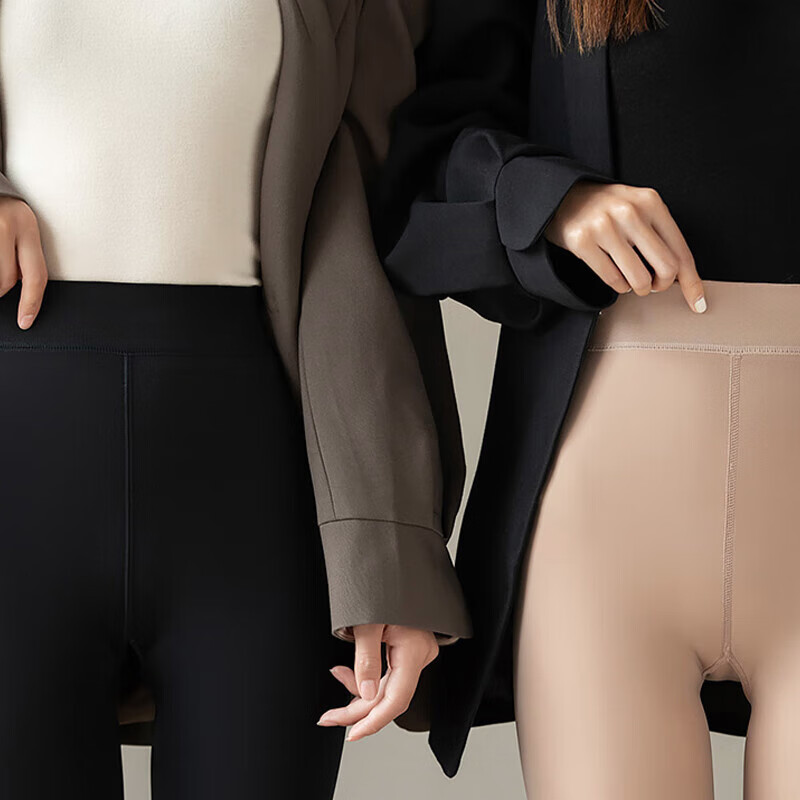 Langsha leggings women's thin velvet bare-leg all-in-one pants for outer wear thin spring and summer dark flesh-colored slimming pantyhose black one-size-fits-all