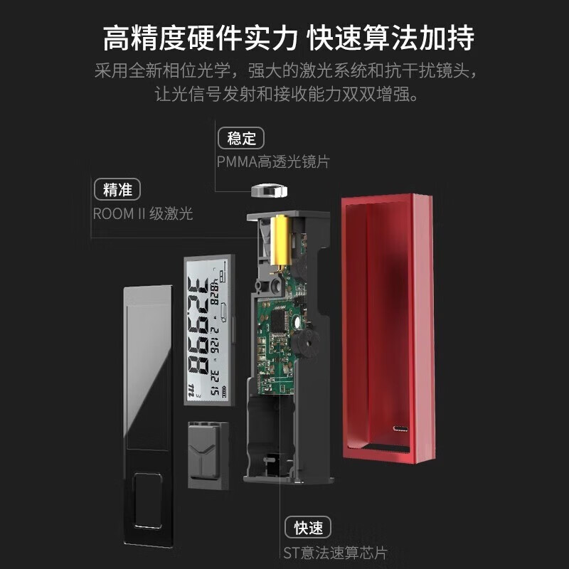 DELIXI ELECTRIC Pen Laser Distance Meter Mini Handheld Portable High-Precision Precision Distance Measurer DS30A Pen Distance Meter 30 Meters