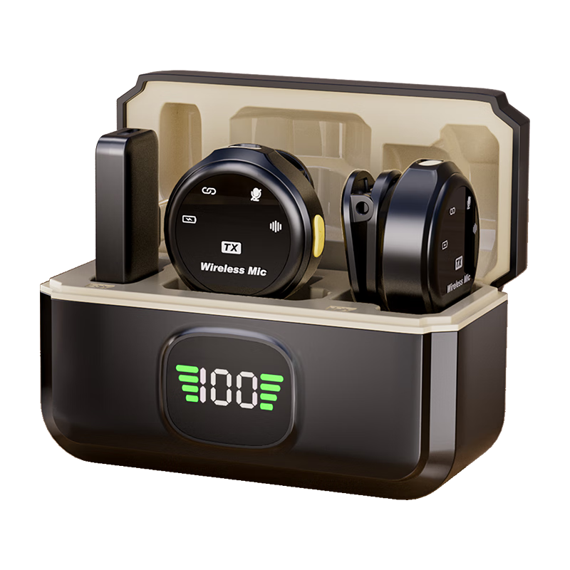 Zhongguo magnetic button wireless lavalier microphone anchor live recording equipment karaoke radio microphone one-to-two outdoor vibrato noise reduction microphone fully compatible with mobile phones, computers and notebooks type-c one-to-two with warehouse丨top radio丨fully compatible noise reduction high quality