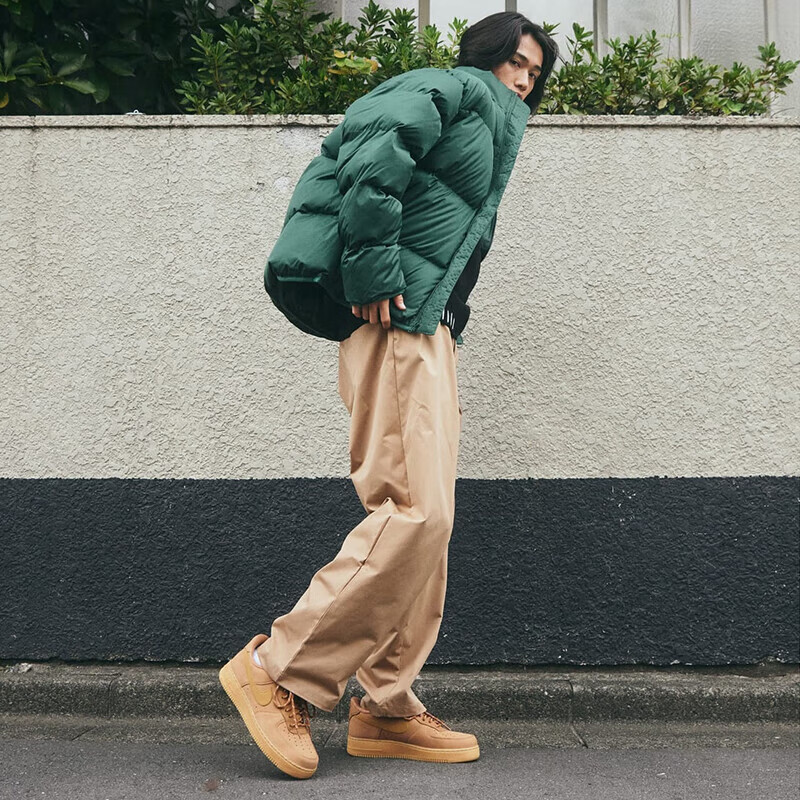 Nike NIKE Men's Air Force One AF1 New Year's Gift Sports Shoes CJ9179-200 Wheat Color 41