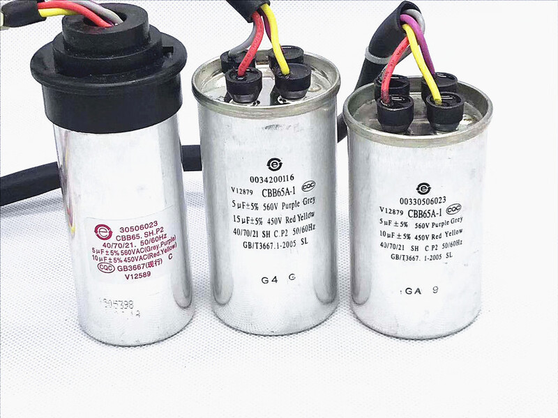 New Haier washing machine capacitor CBB65A-14+12UF5UF+10UF5+15UF new 5+10UF round