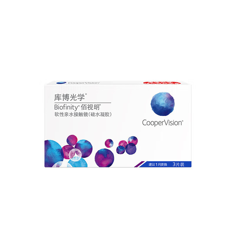 Cooper Optics Biofinity imported transparent contact lenses silicone hydrogel monthly disposable 3 pieces 650 degrees