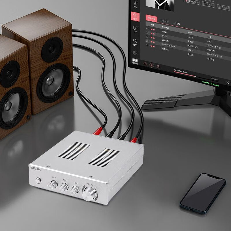 Weiliang power amplifier TPA3255 high power 300W fever hifi digital Bluetooth 5.0 high and low quantity TPA3255-2.0 black