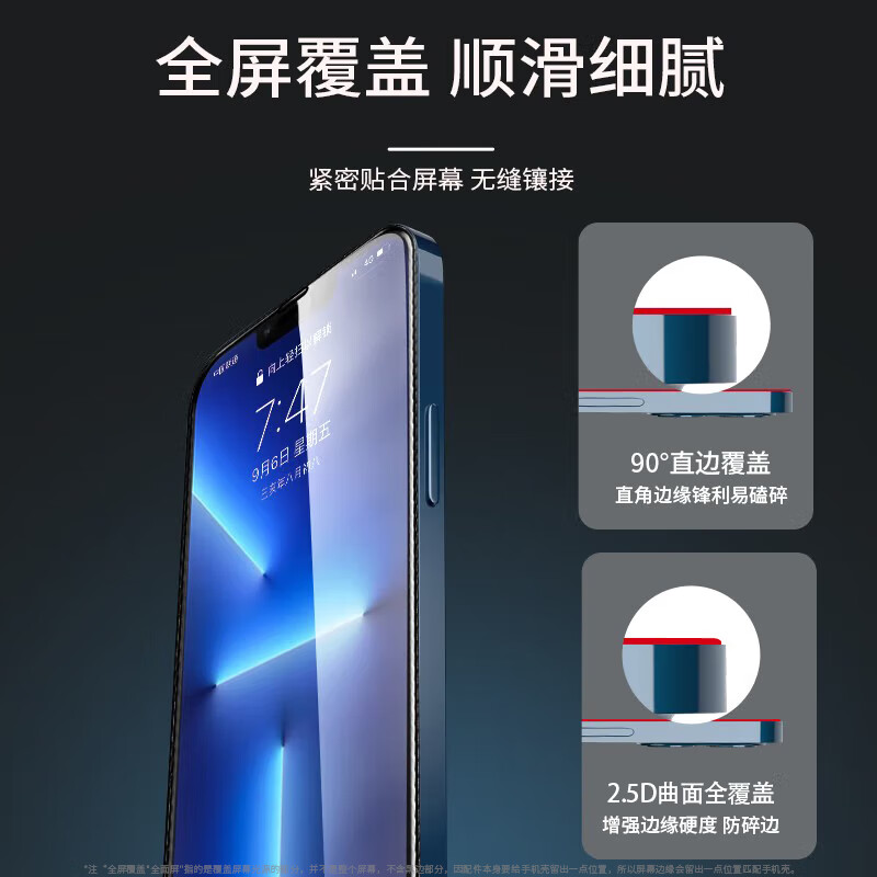 Langling 2 pieces suitable for Apple 14/13/13Pro tempered film iPhone14/13/13Pro mobile phone film HD glass anti-fall and anti-fingerprint film