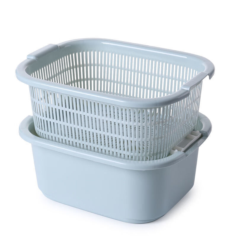 FANCYCHIC 1690 pieces food drain basket plastic kitchen vegetable basket washing fruit and vegetable basket multi-purpose vegetable basket drop extra large blue