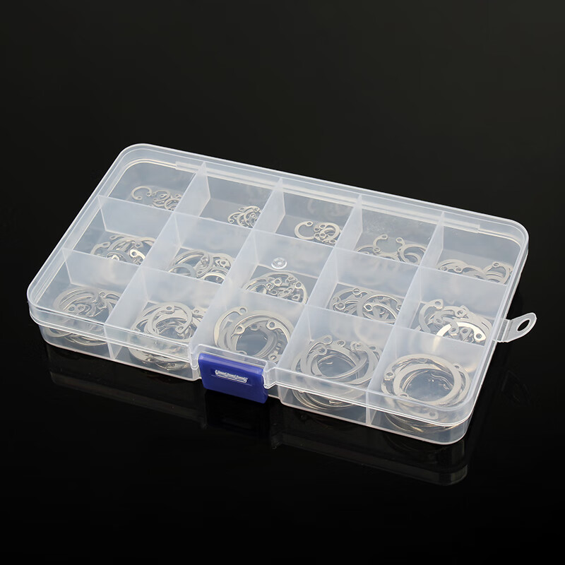 Guwanji 65m manganese steel A-type shaft retaining ring stainless steel hole C-shaped inner circlip elastic E-type card yellow outer caliper set 65 manganese black shaft circlip M5-25 set