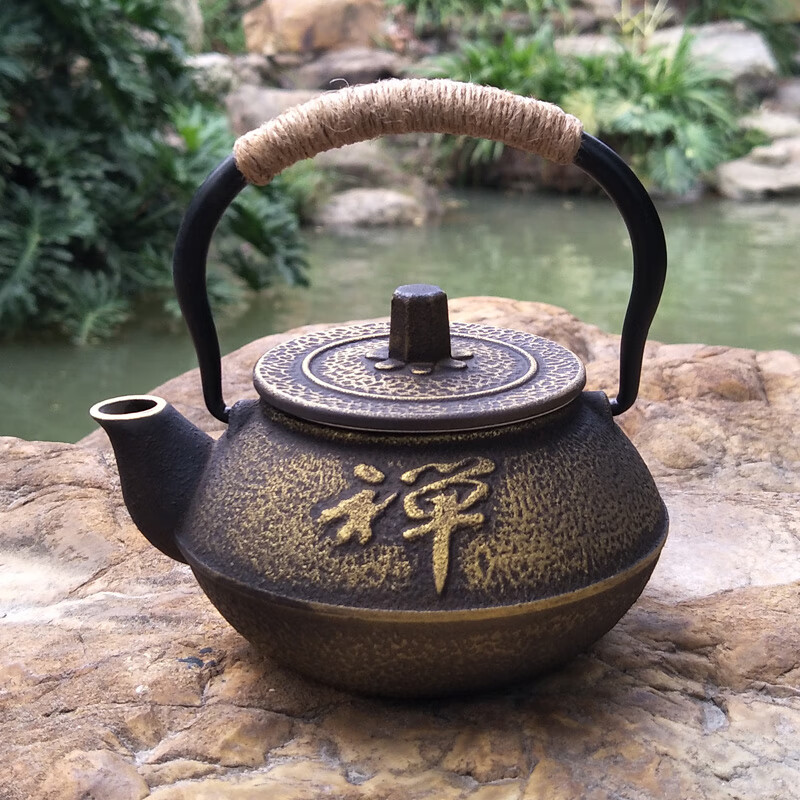 Kettle Iron Copper Coin Iron Kettle Japanese Iron Art Teapot Handmade Retro Gold Iron Kettle Ancient Coin Retro Kettle Cast Golden Flying Fish 1ml