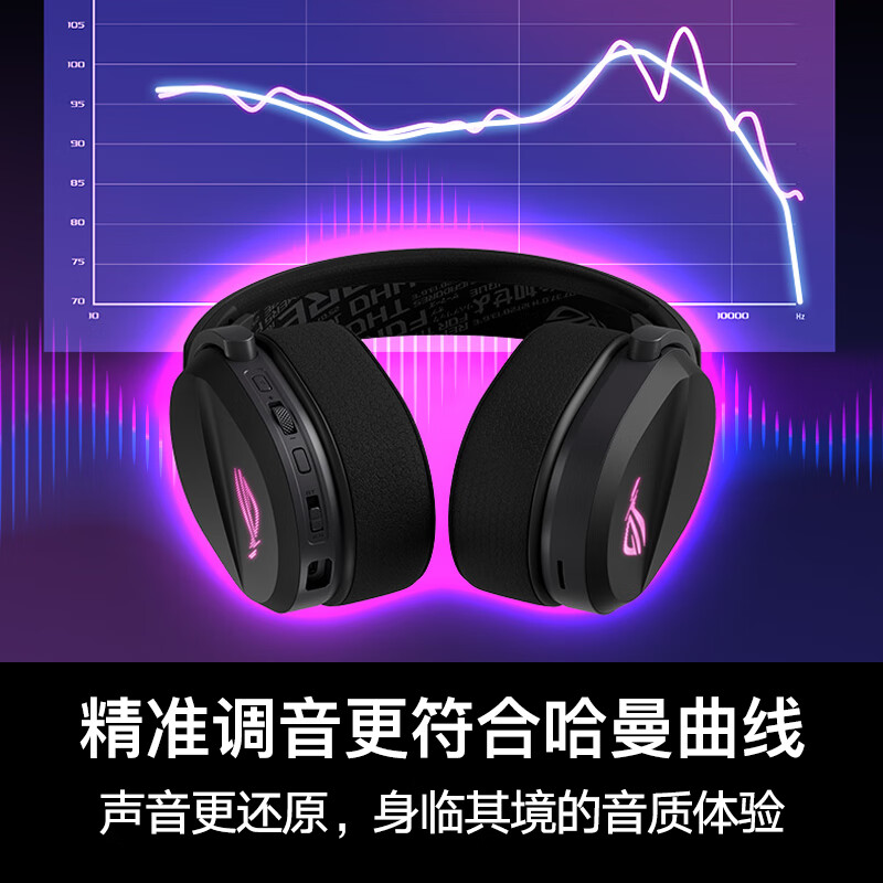 ROG Pofeng head-mounted gaming headset wireless three-mode connection SpeedNova wireless technology lightweight RGB Delta Action