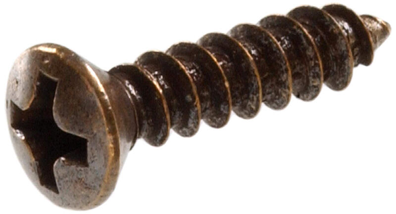 HillmanThe Group 2854 Brass Decorative Plate Metal Screws 30 Count