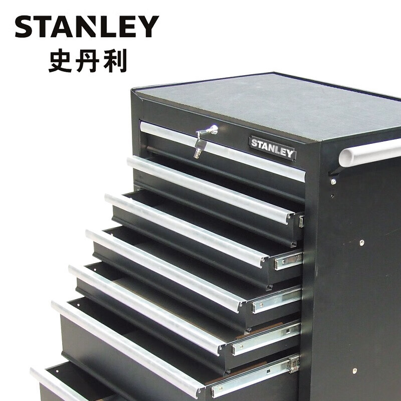 Stanley (STANLEY) Stanley 7-layer drawer tool cart mobile hardware tool cart trolley maintenance tool box 93-547-23 7-drawer tool cart 93-547-23