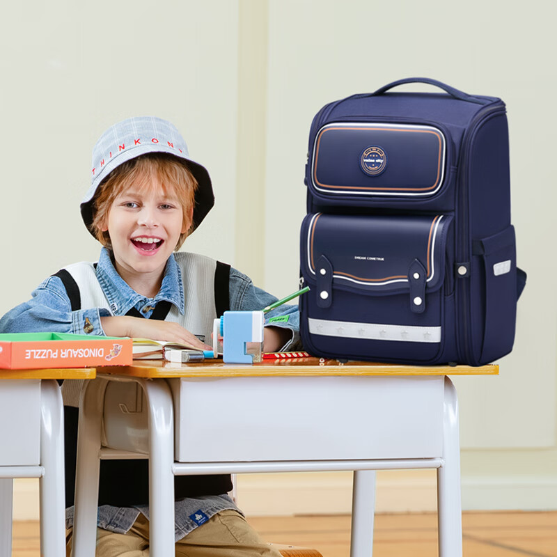 Ninth Castle schoolbag primary school students spine protection and burden reduction children's schoolbag 3-6th grade water-repellent large capacity backpack for boys and girls