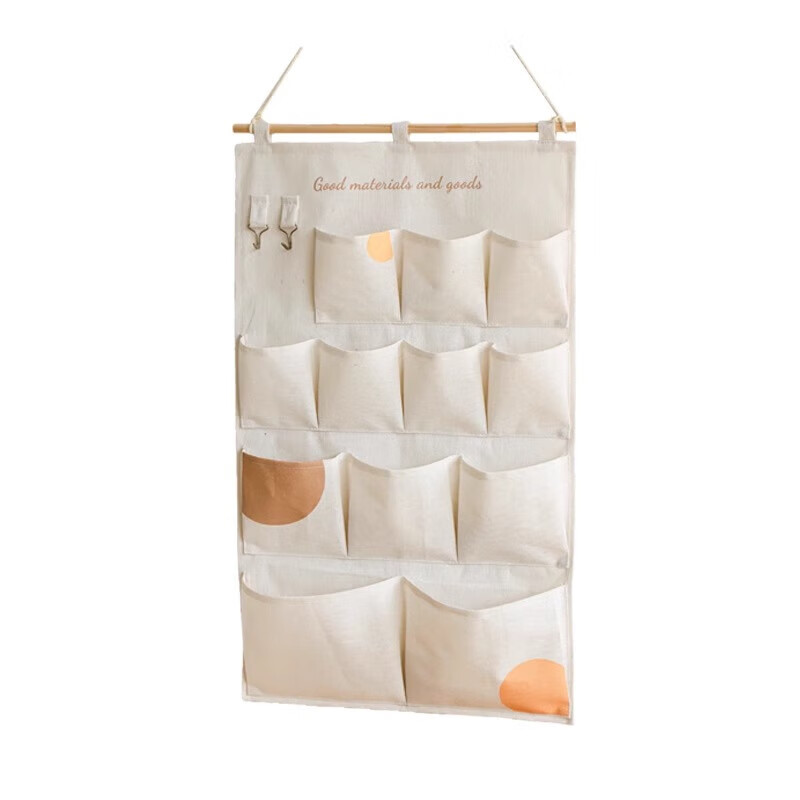 Round fabric storage hanging bag behind the door hanging storage bag student dormitory dormitory storage bag bedside miscellaneous hanging pocket