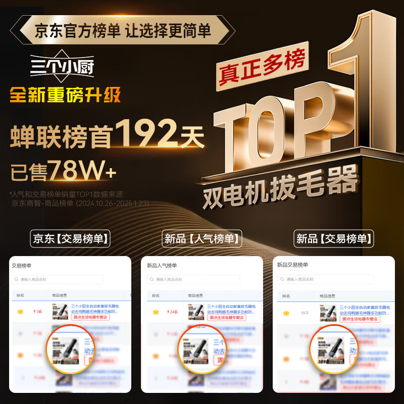 Three Kitchens Fully Automatic Poultry Feather Remover Electric Chicken, Duck and Goose Feathering Artifact Multifunctional Waterproof Charging and Commercial Hair Removal Machine Industry TOP1 High-power Supreme Model Dual Motors Charging and Plugging Official Flagship Genuine You will get 10% off if you get a fake 30-day free trial and refund if you are not satisfied