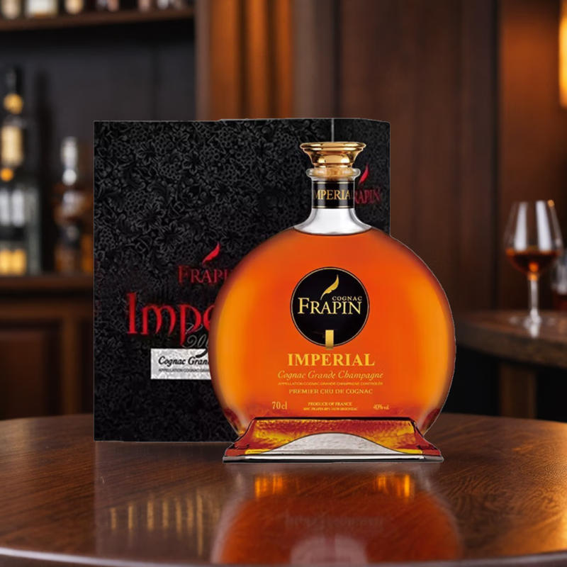 FRAPIN Imperial Cognac, foreign wine quality Cognac, French original imported Grande Champagne region original bottle, original foreign wine spirits, old and new versions randomly distributed, 700mL 1 bottle