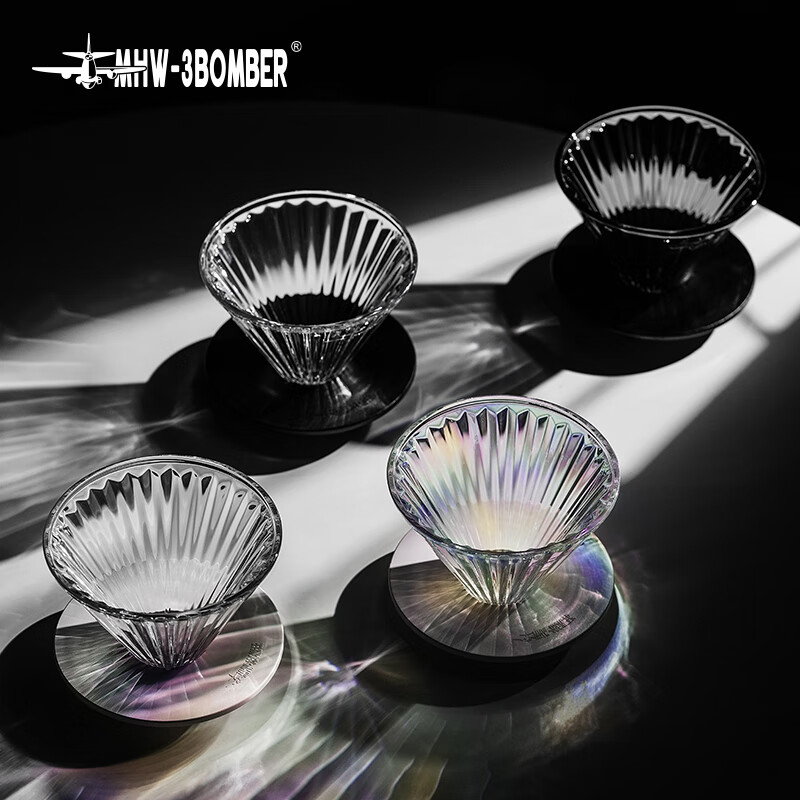 MHW-3BOMBER bomber coffee elf filter cup, heat-resistant glass V60 coffee filter cup, hand-brewed coffee filter