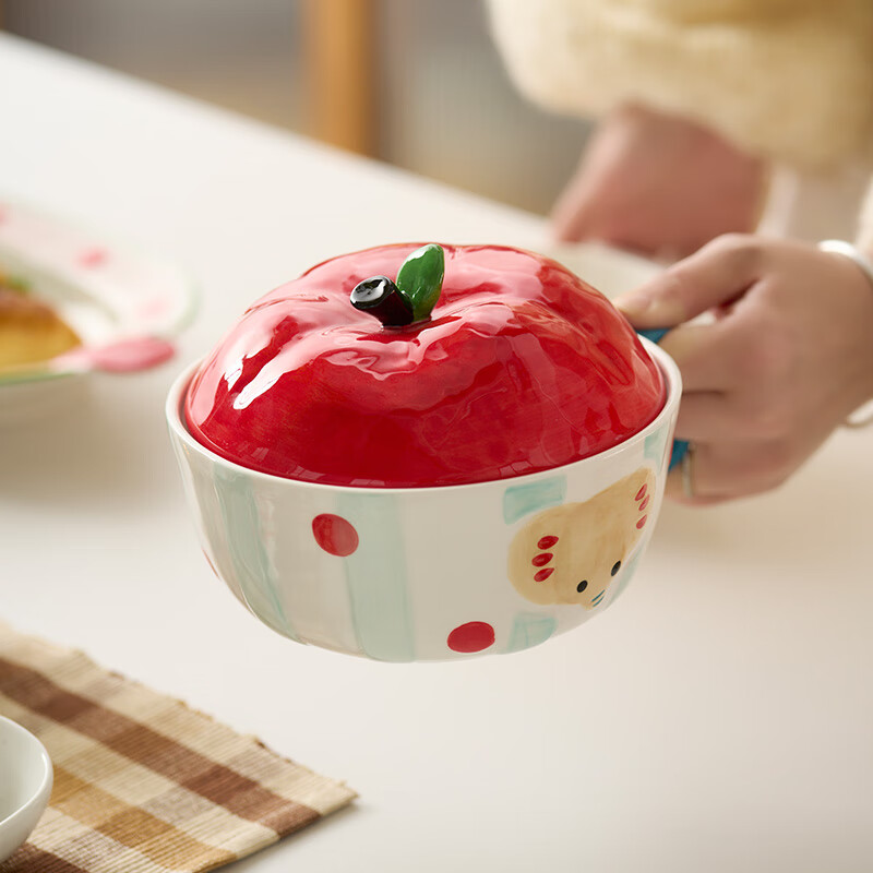 Siyue cute bowls, plates and tableware set, ceramic tableware set, wedding gift, housewarming gift, practical moving gift, food for 2 people - mixed color 20-piece set, gift box