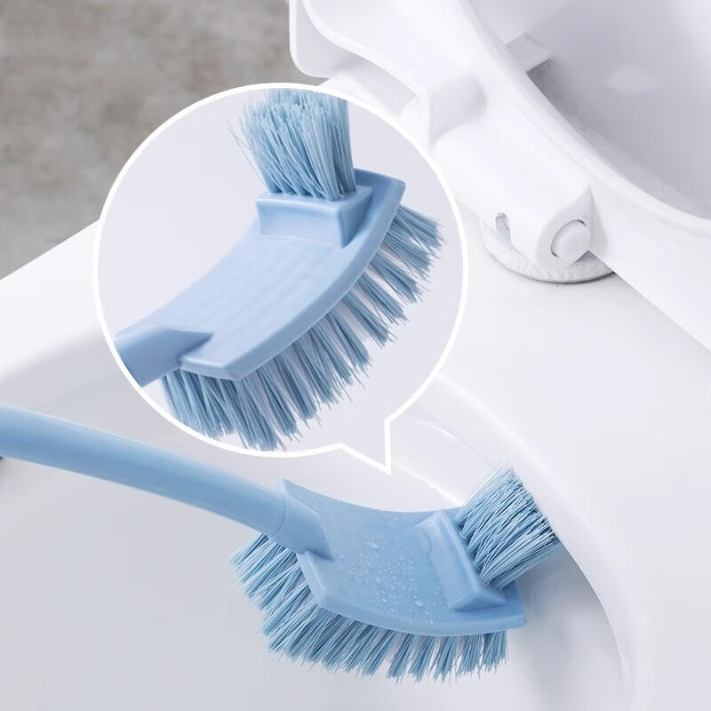 Fat Donglai same style toilet brush cleaning brush long handle toilet brush Nordic blue 1 pack double-sided brush without base (+1 pc