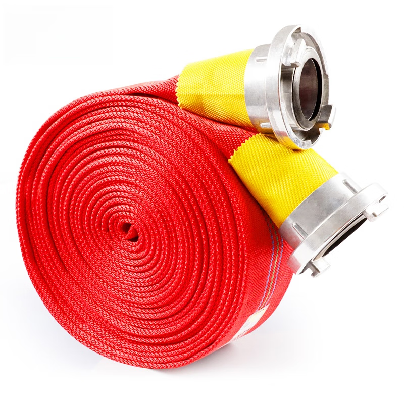 Fire hose 13-65-20/25 red polyurethane rubber lined high pressure wear-resistant thickened 2.5/3 inch water pipe DN50 16-65-20 red hose with inner buckle interface 2.5 inches