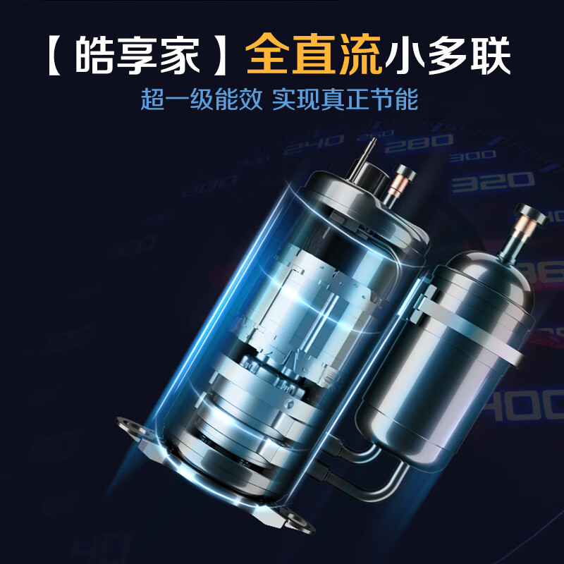 AUX central air-conditioning multi-split one-to-many duct machine, new level of energy efficiency, full DC frequency conversion, 0 yuan installation, large 6 horses, first-level energy efficiency, 160W (G1), one to six, full DC frequency conversion (0 yuan to install)