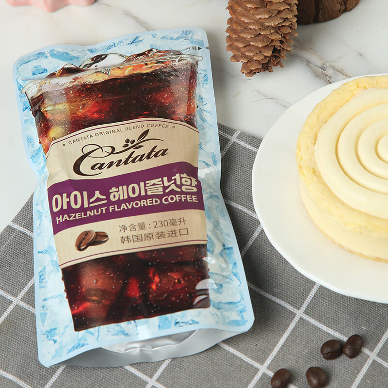 LOTTE Cantata Black Coffee Flavored Drink 230ml*10 bags/box Family Pack Imported from Korea