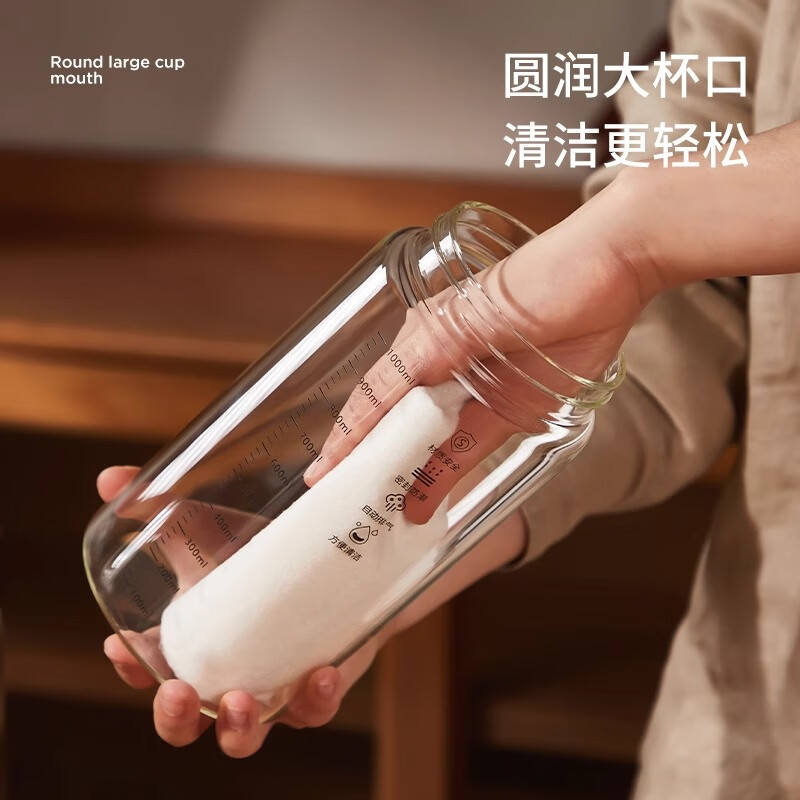 WELLMEET one-way exhaust coffee bean storage tank bean-raising tank coffee powder sealed tank wooden lid glass tea tangerine peel storage tank 1000ml one-way exhaust acacia wood coffee can