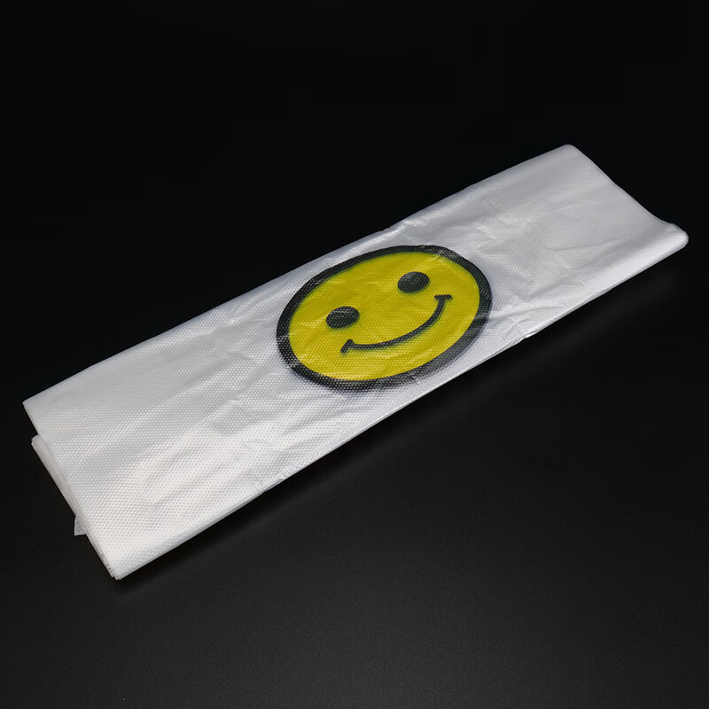 Hesdig JG-529 transparent smiley face thickened plastic bag supermarket shopping vest bag portable garbage bag 32*50cm (100 pieces/bag) large size