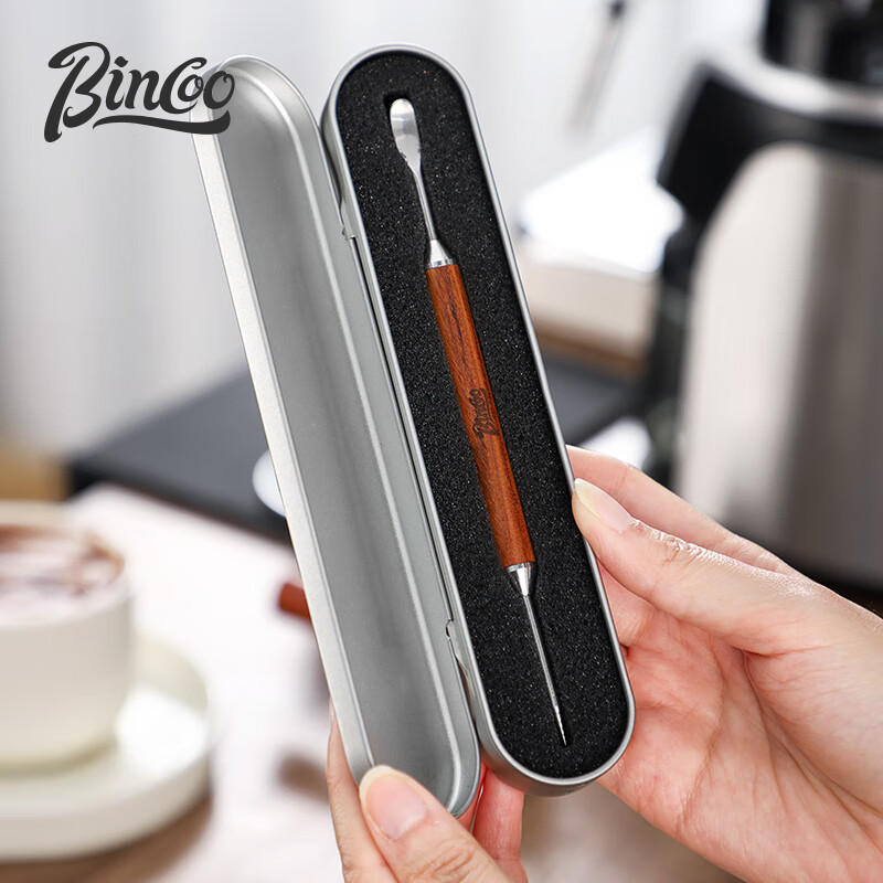 Bincoo coffee latte needle rosewood handle carved needle carved stick fancy coffee utensils espresso coffee accessories