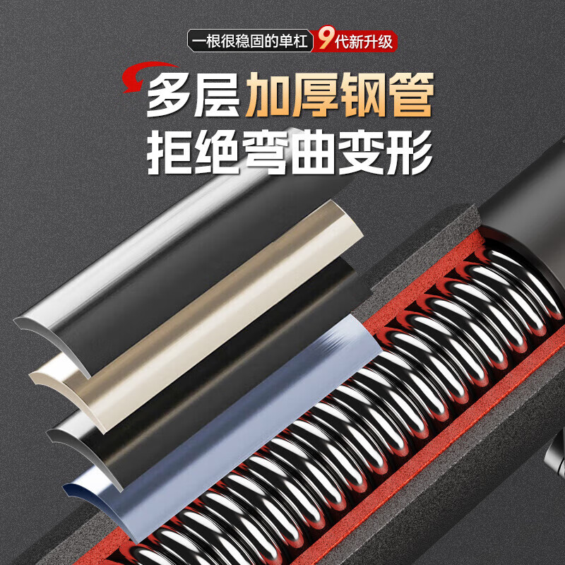 OES home punch-free horizontal bar indoor pull-up device for children and adults door training sports boom fitness equipment upgraded anti-slip giant stable tripod pad 120-170cm no punch + free hanging ring + wall universal + anti-slip