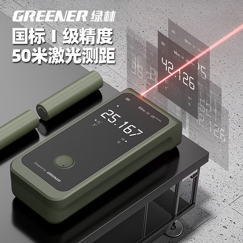 Green forest laser distance meter handheld infrared measuring ruler electronic ruler high precision measuring room instrument distance measuring instrument