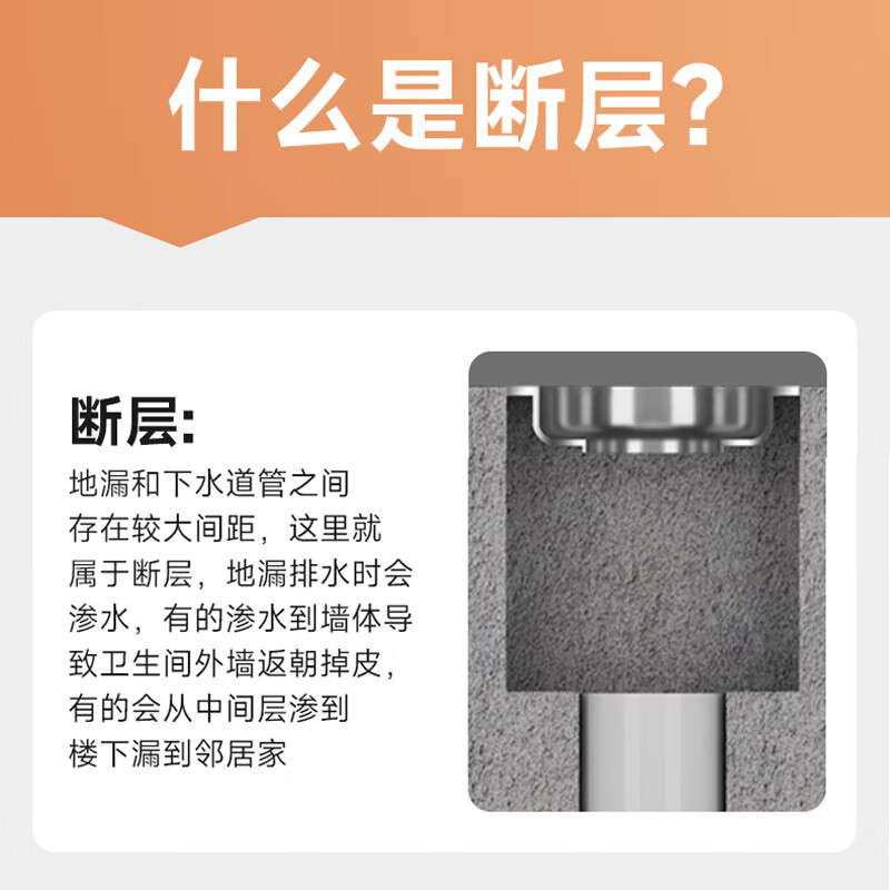 JOCBO Germany Fault Floor Drain Deodorant Core Extended 304 Stainless Steel Bathroom Sewer Floor Drain Extension Pipe 15cm | Special for Fault | Magnetic Deodorant Floor Drain