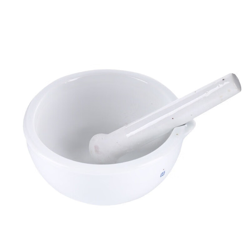 YUANZU ceramic mortar, mortar, grinding bowl, tamping medicine jar, grinding rod, mortar, pestle, Chinese and Western medicine grinding bowl, mashing bowl, tamping medicine set, bowl + stick + spoon + brush, frosted inner wall, thickened porcelain wall