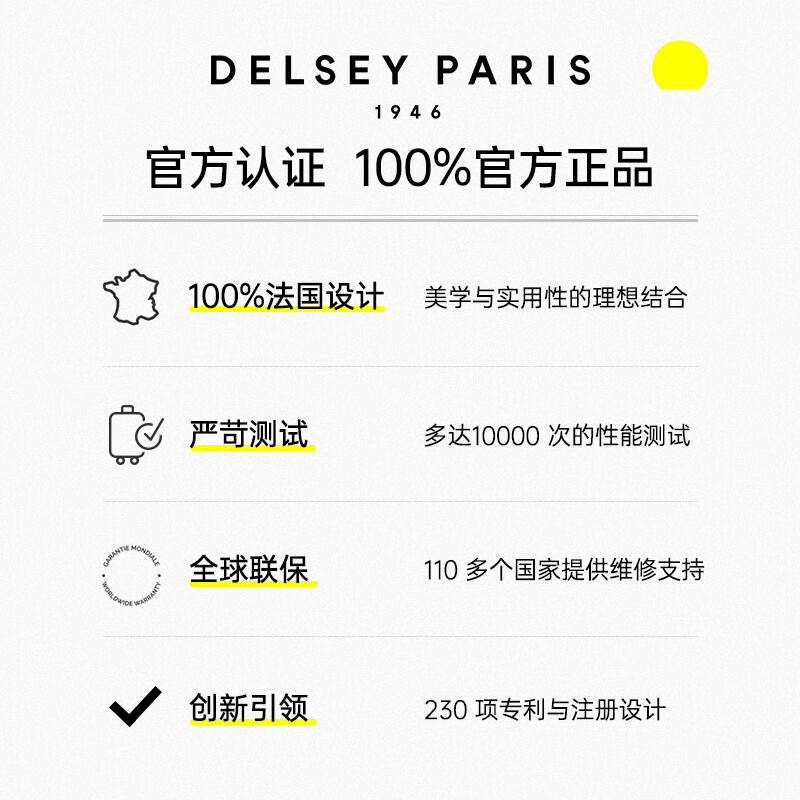 DELSEY trolley case French suitcase Chantilly large capacity password box boarding suitcase suitcase