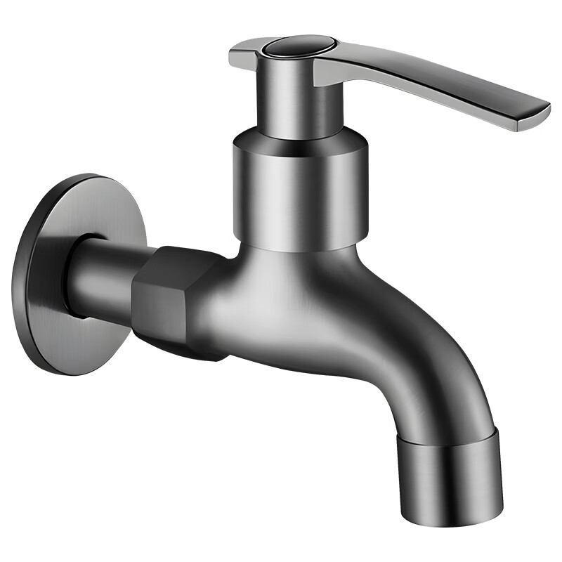 Panluo German Gun Gray Full Copper Faucet Home Balcony Mop Pool Outdoor Antifreeze Tap Water Single Cooling Washing Machine Faucet Gun Gray-11cm Regular Style + Anti-Splash Mesh Nozzle Extra Thick Full Copper High-Quality Valve Core