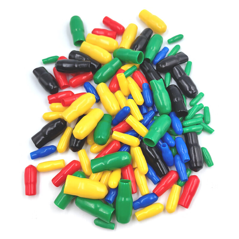 Lenosm wire spare core sealing cap insulating cap sheath cable head protective sleeve thread dust cap wire core protective cap V sealing cap 1.5 square meters five colors total 500 pieces in box