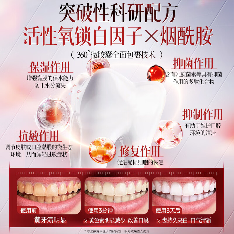 Korean herbal grain whitening teeth whitening strips to remove yellow and whiten teeth disposable patches gentle and non-acid emergency teeth cleaning 28 patches