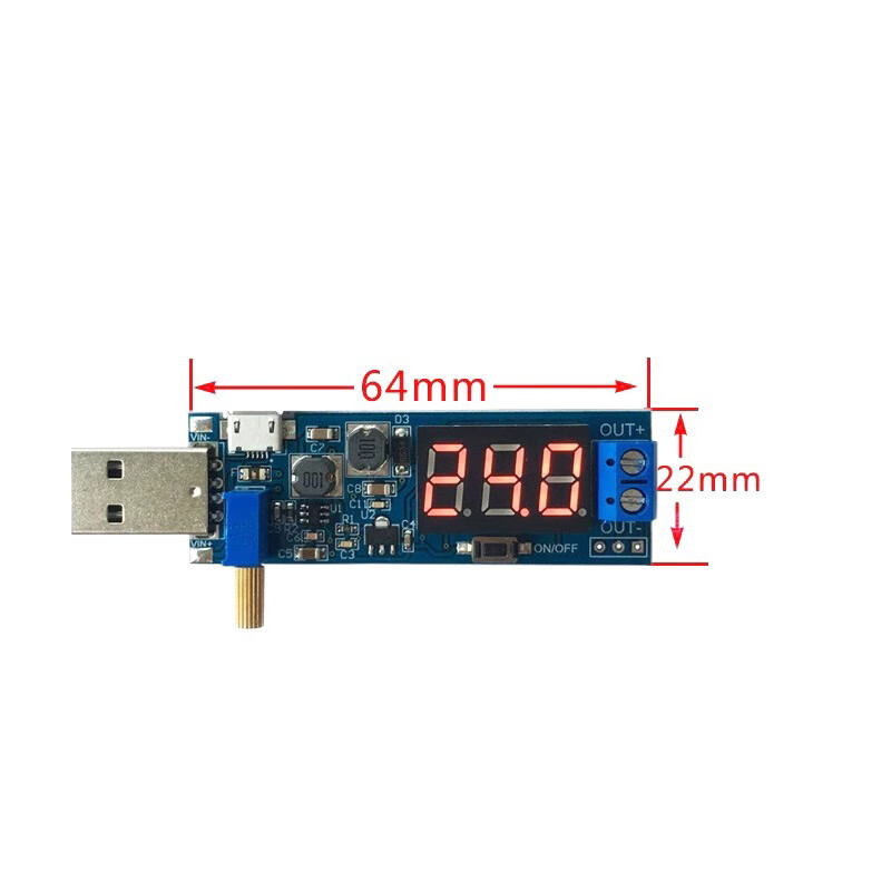 Green Shen USB boost power supply voltage stabilizing module 5V to 3.3V9V12V24V desktop power supply USB boost power supply voltage stabilizing module