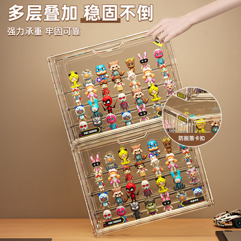 Hakkai Bird Blind Box Acrylic Display Box Labubu Figure Display Cabinet Bubble Mart Storage Box Transparent Lego Dustproof