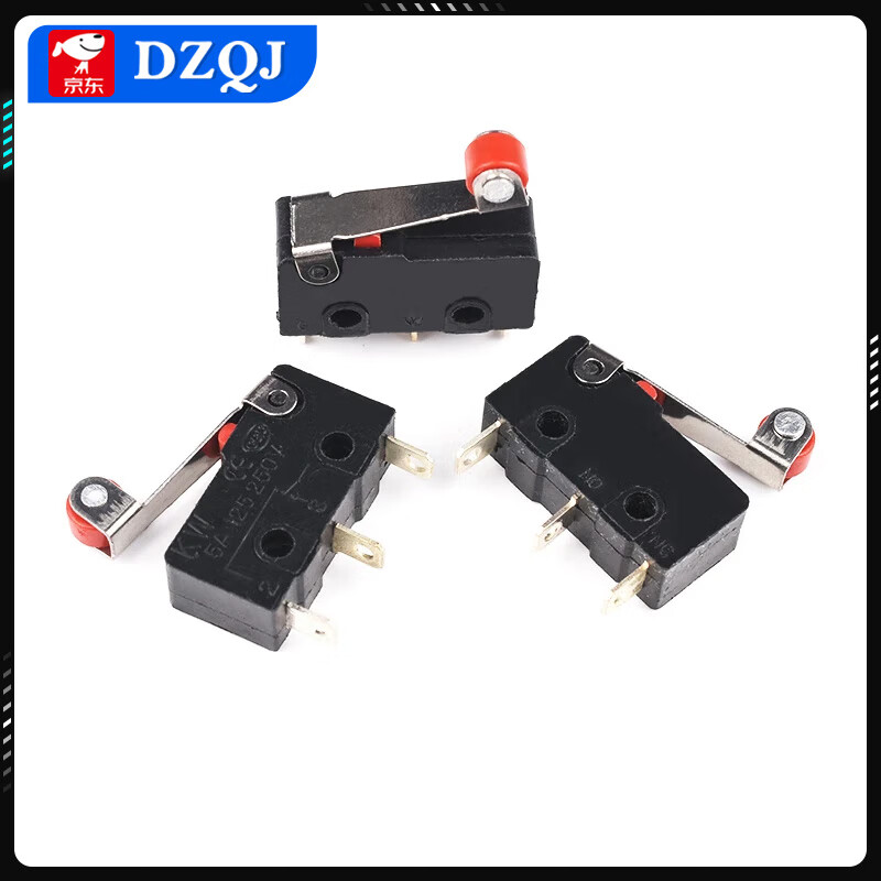 Micro switch KW11/12/8 travel limit switch button 3 feet KW12 long handle curved handle straight handle short handle pulley KW11 inner back short handle (5 pieces)