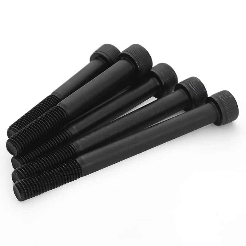 JINGGONG half-thread 12.9 grade extended hexagon socket screws high-strength bolts m5m6m8m10m12m16m20m24-36 M12*80 (10 pcs)