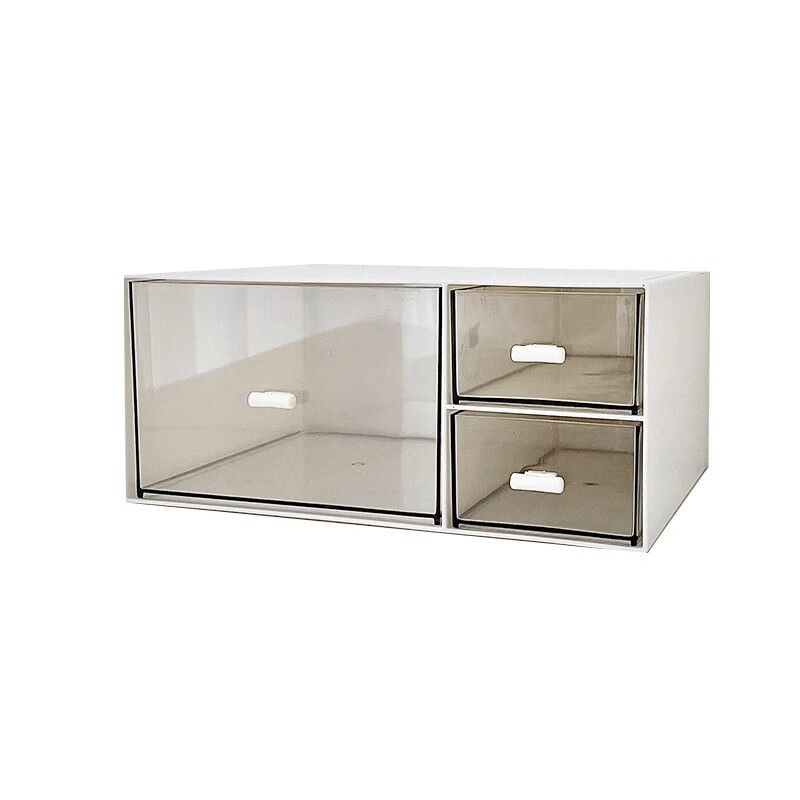 Laishuhui ins desktop storage box acrylic office drawer-type cosmetics storage rack student desk stationery organization heightening three drawers