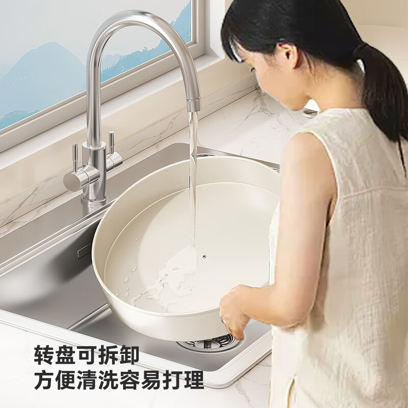 Shuaishi kitchen condiment storage rack countertop rotating tray for condiments and seasoning bottles storage box oil salt sauce vinegar rack ball base rotating milk white double layer