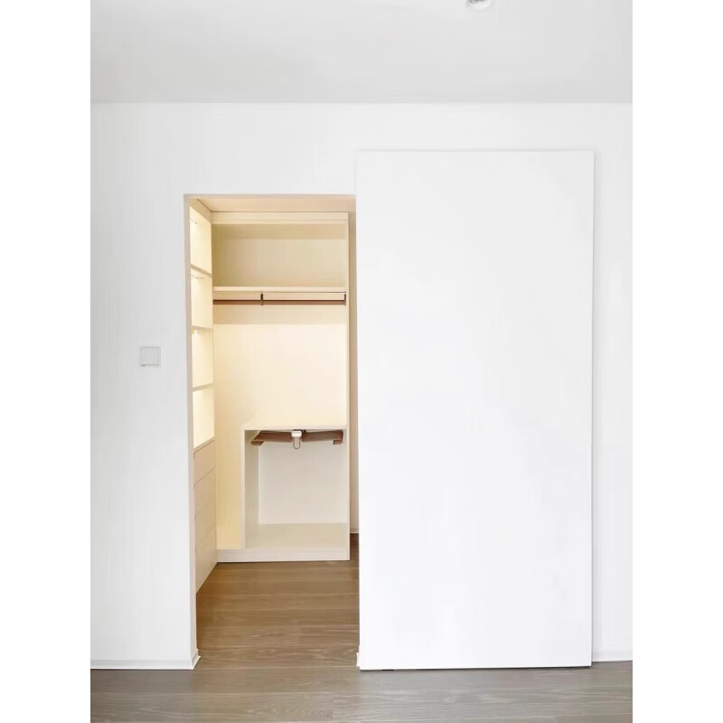 Ghost door invisible log color minimalist ghost door sliding door cloakroom sliding door paint-free hidden door invisible door trackless suspended door paint ghost door