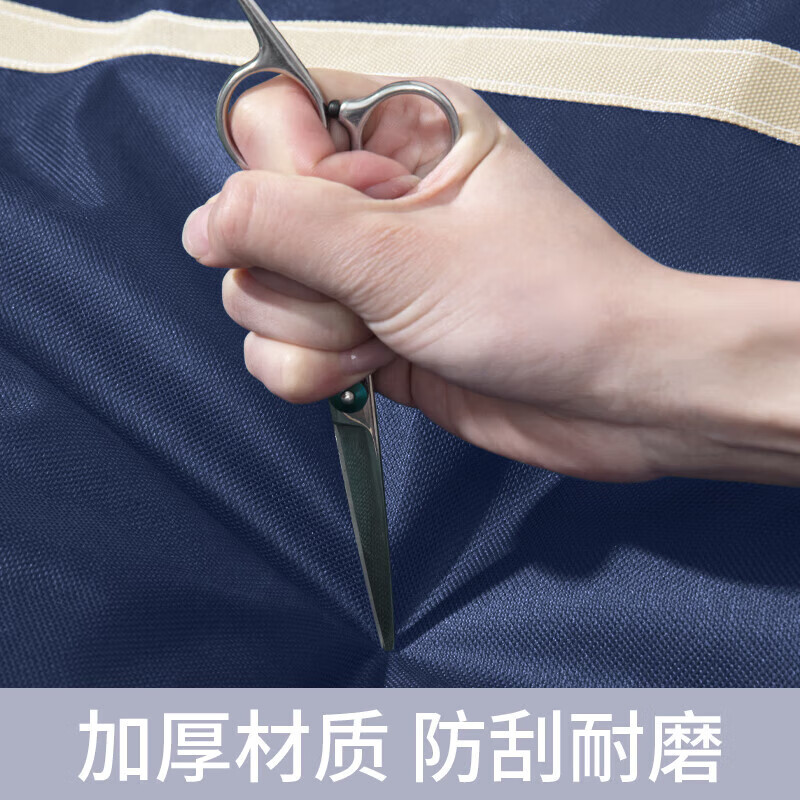 Wilkie Quilt Storage Bag Large Capacity Bag Woven Snakeskin Bag Moving Packing Luggage Clothes Quilt Bag Navy Medium 1 piece (58*40*25cm)