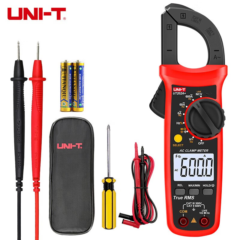 Uni-T clamp ammeter high-precision clamp meter UT210E mini digital clamp multimeter AC and DC ammeter UT202A+ AC 600A+ capacitor